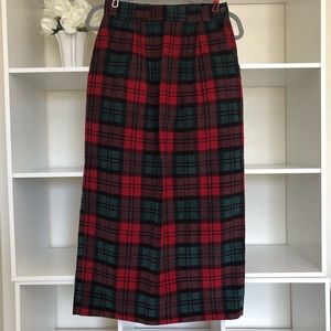 Vintage bushwacker plaid long skirt